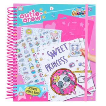 Cutie Crew foglalkoztató füzet sablonnal, matricákkal ceruzákkal kép