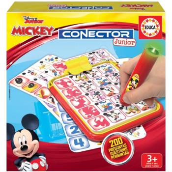 Detská spoločenská hra Mickey and Minnie Disney Conector junior Educa 40 kariet a 200 otázok a inteligentné pero EDU18544 kép