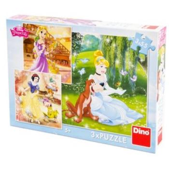 Dino Disney hercegnők tánc 3 x 55 darabos puzzle kép