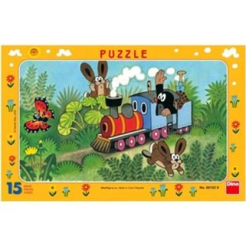Dino Kisvakond és a mozdony 15 darabos puzzle kép