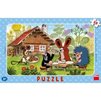 Dino Kisvakond látogatóban 15 darabos puzzle kép