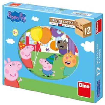 Dino Peppa malac 12 darabos fa mesekocka kép