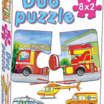 Dohány baby puzzle 2 részes 8 képpel Duo Közlekedési járművek 638-2 kép