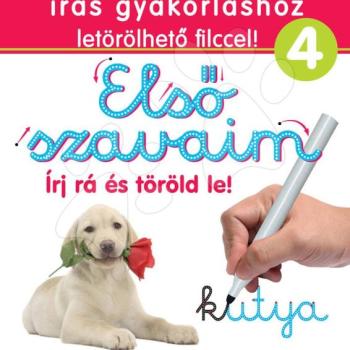 Dohány készségfejlesztő munkafüzet Írj rá és töröld le piros 4-es gyakorlófüzet - Első szavaim 505-4 kép