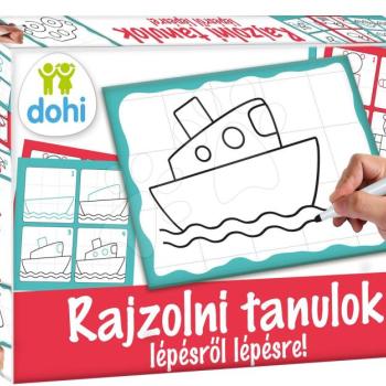 Dohány készségfejlesztő rajztábla Rajzolj rá és töröld le Rajzolni tanulok lépésről lépésre képekkel fiúknak 510-1 kép