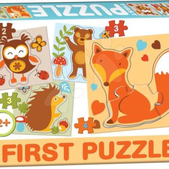 Dohány puzzle 4 képpel Baby First Erdei állatkák 639-5 kép