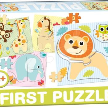 Dohány puzzle 4 képpel Baby First Safari 639-6 kép