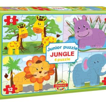 Dohány puzzle Junior Jungle 4 Állatok a dzsungelből 502-10 kép