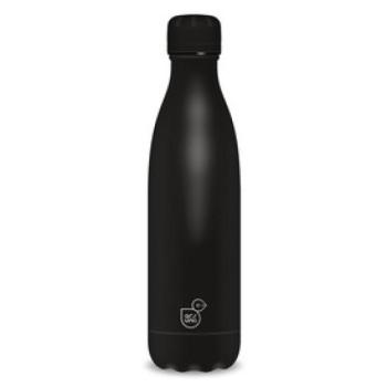 Duplafalú fémkulacs 500 ml - Fekete kép