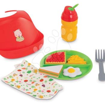 Ebédkészlet előkével Bon Appetit Set Corolle 36-42 cm játékbabának 10 kiegészítő 24 hó-tól kép