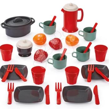 Ebédkészlet tárolóban 100% Chef Écoiffier 34 kiegészítő kávéfőzővel és gyümölcsökkel 18 hó-tól kép