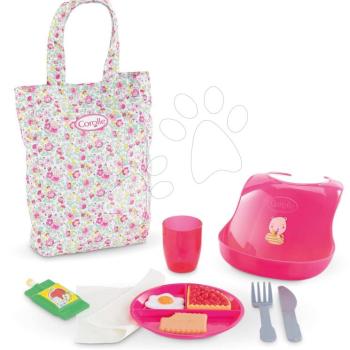 Ebédkészlet táskában előkével Large Meal Set Corolle 36-42 cm játékbabának 11 kiegészítővel 24 hó-tól kép