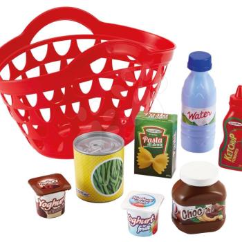 Écoiffier bevásárlótáska gyerekeknek 7 élelmiszerrel 2680 zöld/piros kép