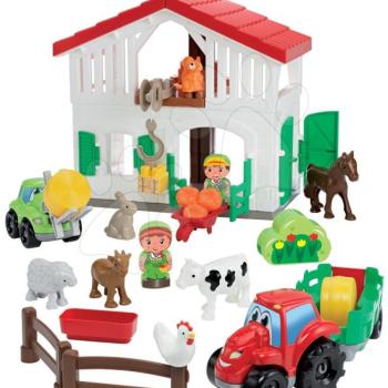 Écoiffier építőjáték farm traktorral Abrick 7 állatkával és 2 gazdával 3021 kép
