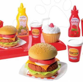 Écoiffier gyermek hamburger szett 100% Chef 2623 piros kép