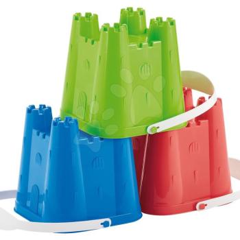 Écoiffier műanyag vödör gyerekeknek Bástya közepes 610 piros/kék/zöld kép