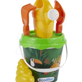 Écoiffier vödör szett homokozóba 17 cm Jungle kannával 6 részes 685 kép