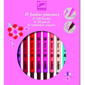 Ecsetfilc 10 lányos szín - Kétoldalú filctoll - 10 felt brushes - Girl - Djeco kép