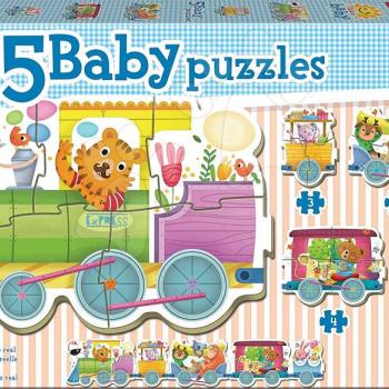 Educa gyerek puzzle Állatok a vonaton Baby 17142 kép