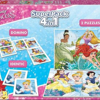 Educa gyerek puzzle Disney Hercegnők SuperPack 4in1 17198 kép