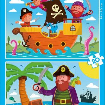 Educa gyerek puzzle Kalózok 2x20 részes 17149 kép