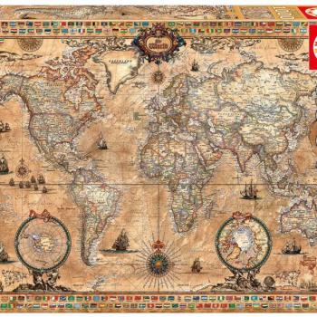 Educa Puzzle Antique World Map 1000 db 15159 színes kép