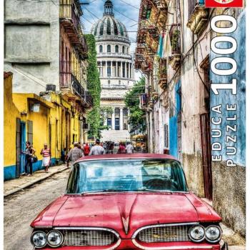 Educa Puzzle Genuine Vintage car in old Havana 16754 kép