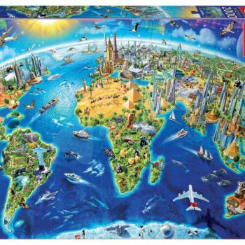 Educa puzzle Genuine World Landmarks Globe 2000 részes 17129 kép