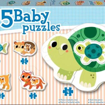 Educa puzzle legkisebbeknek Baby 5 - Állatok teknőssel 17573 kép