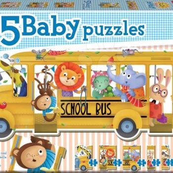 Educa puzzle legkisebbeknek Baby 5 - Iskolabusz állatkákkal 17575 kép