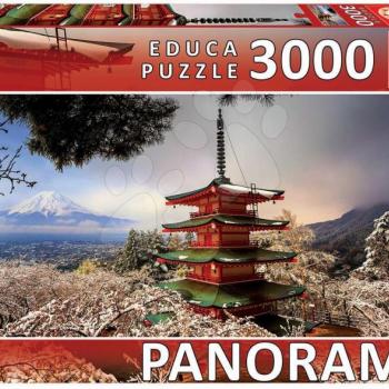 Educa puzzle panorama Mount Fuji and Chureito Pagoda 3000 darabos 18013 kép