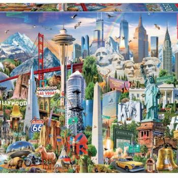 Educa puzzle Symbols from North America 1500 darabos és fix ragasztó 17670 kép