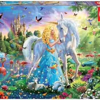 Educa puzzle The Princess and the Unicorn 1000 darabos és fix ragasztó 17654 kép