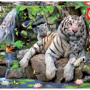 Educa Puzzle Tigris kis tigrisekkel 1000 db 14808 színes kép
