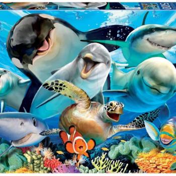 Educa puzzle Underwater selfies 500 darabos és fix ragasztó 17647 kép