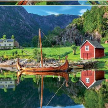 Educa puzzle Viking ship 1500 darabos és fix ragasztó 18006 kép
