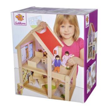 Eichhorn fa babaház bútorokkal, 2 babával kép