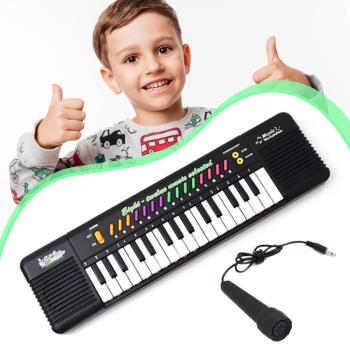 Elektromos játék szintetizátor/zongora 32 billentyűvel, mikrofonnal, hangokkal (BBJ) kép