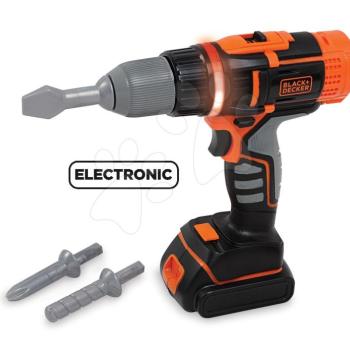 Elektronikus fúrógép Black&Decker Smoby hanggal fénnyel és 2 fúrószárral kép