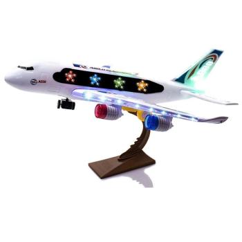 Elemes, világító, zenélő játék repülőgép gyermekeknek (BBJ) kép
