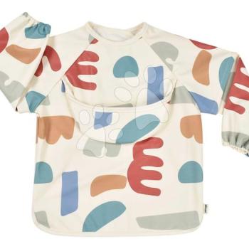 Előke 2in1 Bib with Removable Sleeves Playful Beaba levehető ujjú vízálló mintás 4 hó-tól kép
