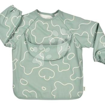Előke 2in1 Bib with Removable Sleeves Sage Green Beaba levehető ujjú vízálló zöld 4 hó-tól kép
