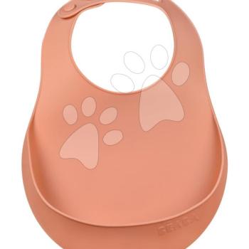 Előke Silicone Bib Beaba Terracotta puha szilikonból gombbal narancssárga 4 hó-tól kép