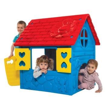 Első házam játszóház gyerekeknek - ajtóval és ablakokkal - kék (BBJ) kép