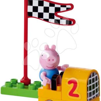 Építőjáták Peppa Pig Starter Set PlayBig Bloxx BIG figura versenyautóval 1,5-5 évesnek kép