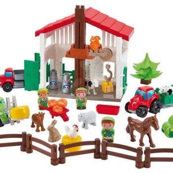 Építőjáték farm traktorral Abrick Écoiffier 7 állatkával és 3 gazdával 18 hó-tól kép