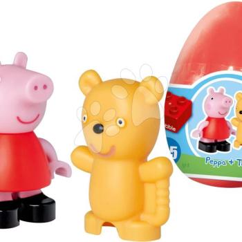 Építőjáték Peppa Pig Funny Eggs PlayBig Bloxx BIG tojásban - mackóval 1,5-5 évesnek kép