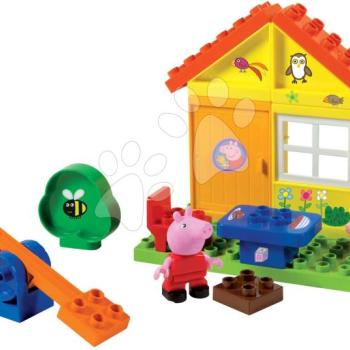 Építőjáték Peppa Pig Garden House PlayBig Bloxx BIG házikó pihenőrésszel és libikókával 2 figurával 26 részes 1,5-5 évesnek kép