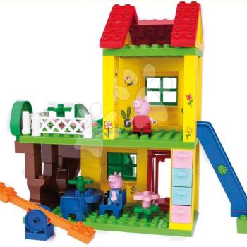 Építőjáték Peppa Pig Play House PlayBig Bloxx BIG házikó csúszdával libikókával 2 figurával 72 részes 1,5-5 évesnek kép