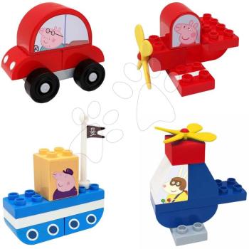 Építőjáték Peppa Pig Vehicles Set PlayBig Bloxx BIG szett 4 közlekedési eszköz 24 részes 1,5-5 évesnek kép